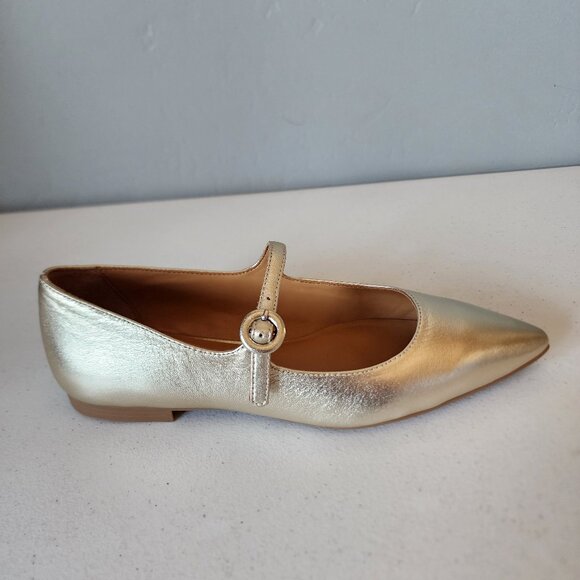 Spendid Gold Mary Jane Flats "NEW" - Picture 13 of 14